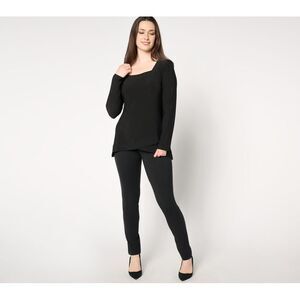 Women Control Women's Petite Set PXS Wardrobe Warrior Top & Pant Black A655977